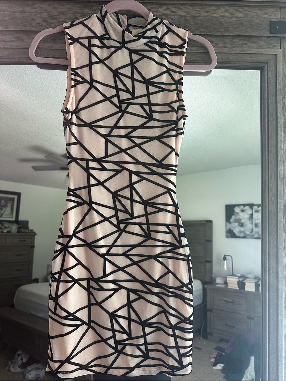 Sleeveless Geometric Mini Dress